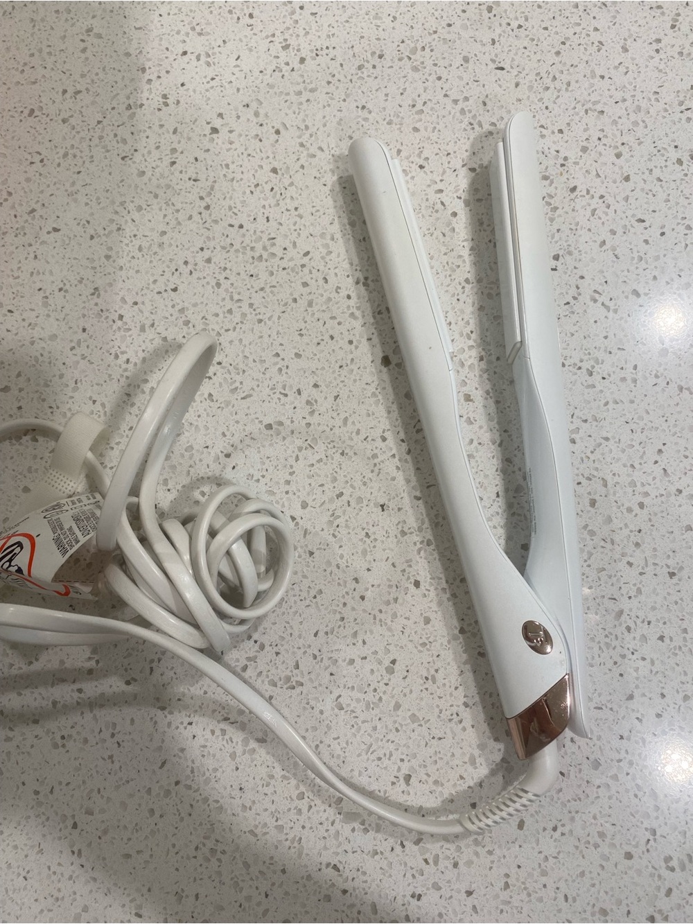 T3 White and Rose Gold Mini Flat Iron